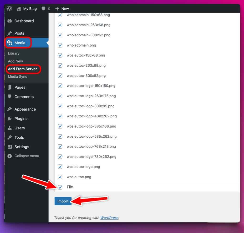 图片[5]-Đồng bộ ảnh trong thư mục wp-content/uploads lên WordPress-Cùi.Vn - IT Community
