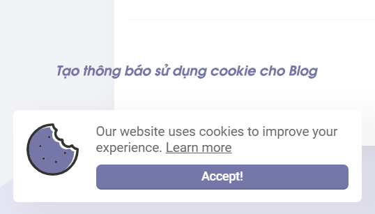 Tạo thông báo trang web đang sử dụng Cookie-Cùi.Vn - IT Community